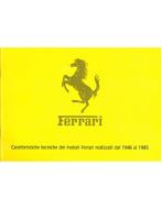 1946 - 1985 FERRARI ENGINE CHARACTERISTICS BOEK ITALIAANS, Nieuw
