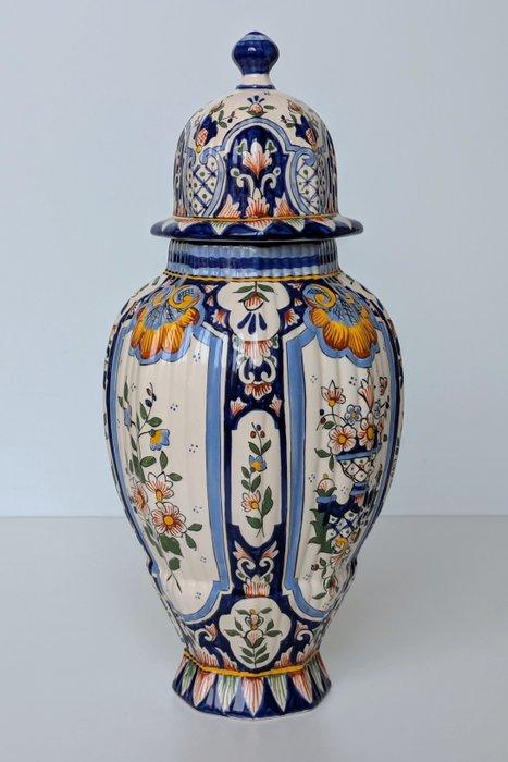 Rouen - dekselvaas - Polychroom decor Style Rouen / Louis, Antiek en Kunst, Curiosa en Brocante