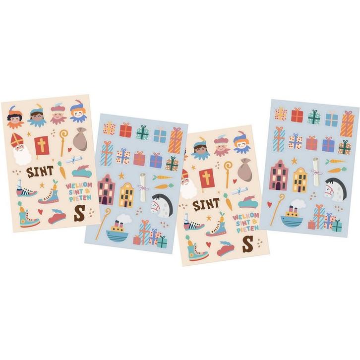 Sint en pieten stickers 49 stuks, Hobby en Vrije tijd, Feestartikelen, Nieuw, Verzenden