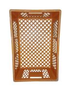 Stapelkrat 600x400x250mm Geperforeerd Oranje Gebruikt, Articles professionnels, Agriculture | Outils, Ophalen of Verzenden