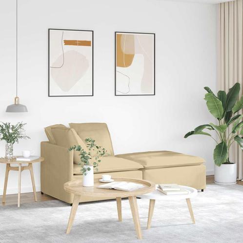 vidaXL Modulaire bank met voetenbank en kussens corduroy, Huis en Inrichting, Zetels | Voetbanken en poefs, Nieuw, Verzenden