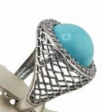 Turquoise - 925 zilver - Ring - authentiek turkoois, Nieuw