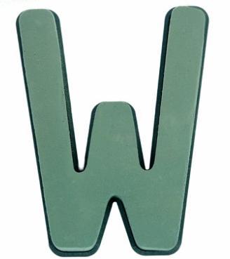 Letter w van steekschuim met bodem premier, passen niet op, Huis en Inrichting, Woonaccessoires | Kunstplanten en Kunstbloemen