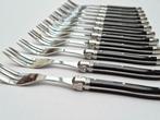 Laguiole 12x Pastry Forks / Cake Forks - Black - style de -