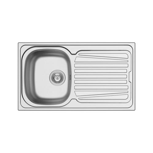 Spoelbak Uitstortgootsteen Van Marcke Hypero 86x50cm RVS, Doe-het-zelf en Bouw, Sanitair, Overige typen, Nieuw, Ophalen of Verzenden