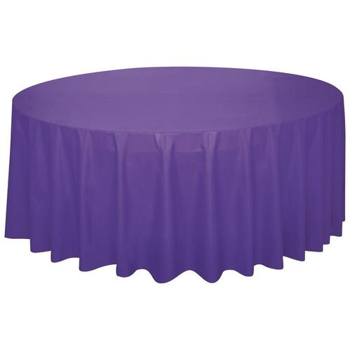 Paarse Tafelkleed Rond 2,13m, Hobby en Vrije tijd, Feestartikelen, Nieuw, Verzenden