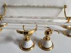 Ensemble de toilette (4) - Acier, Plaqué or - Accessoires de