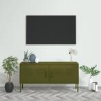 vidaXL Tv-meubel 105x35x50 cm staal olijfgroen, Huis en Inrichting, Kasten |Televisiemeubels, Verzenden, Nieuw