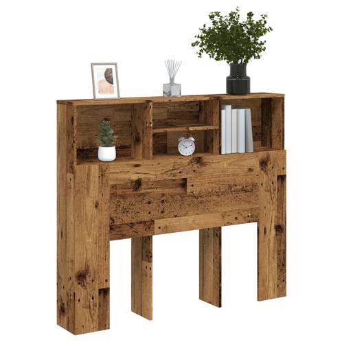 vidaXL Hoofdbordkast 120x19x103,5 cm bewerkt hout oud, Huis en Inrichting, Slaapkamer | Bedden, Nieuw, Verzenden