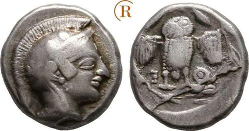 Ar Trimobol 393-300 v Chr Attika Stadt Athen:, Postzegels en Munten, Munten en Bankbiljetten | Verzamelingen, Verzenden