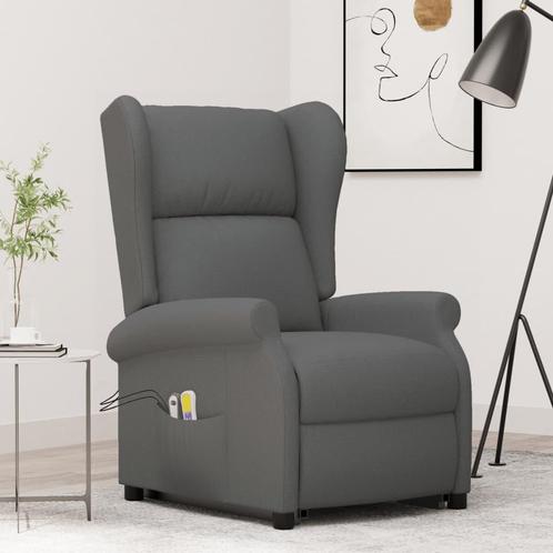 vidaXL Sta-op-massagestoel stof donkergrijs, Huis en Inrichting, Stoelen, Nieuw, Verzenden