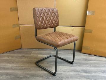 Veiling - Stoel Neta (set van 6) Stof - Cognac - Bruin beschikbaar voor biedingen