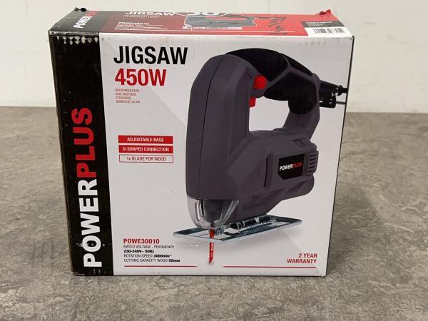 Veiling - Powerplus decoupeerzaag POWE30010 P450W, Doe-het-zelf en Bouw, Gereedschap | Zaagmachines, Gebruikt