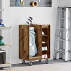 vidaXL Golfkast met wiel Effen Oudhout 65 x 45 x 98 cm, Sport en Fitness, Verzenden, Nieuw