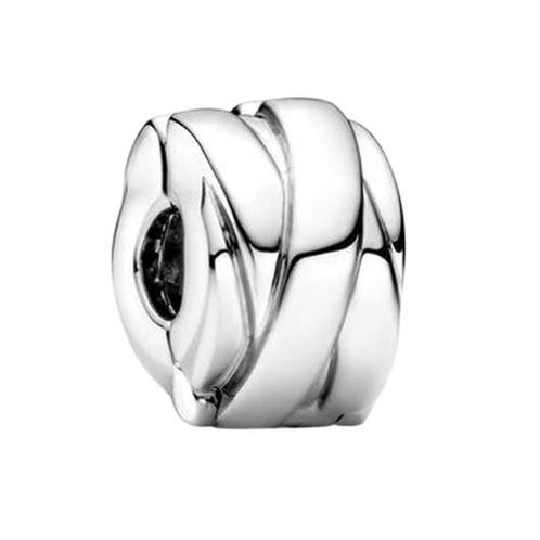 Pandora - Gepolijste Linten Clip - Zilver Armband Bedel, Verzamelen, Overige Verzamelen, Verzenden