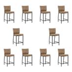 Set van 10 Leren barkrukken Revolt laag - Vintage Brown, Ophalen of Verzenden