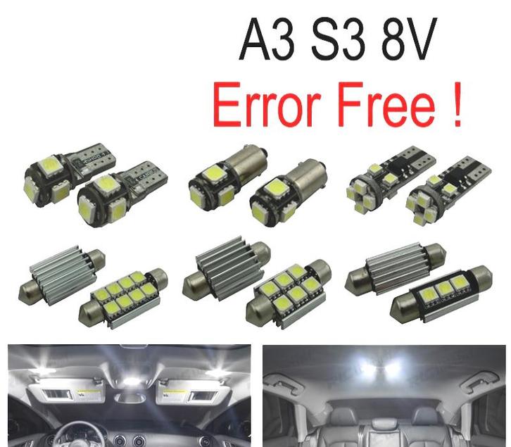 Kit 15 Ampoules Led Intérieur Pour Audi A3 S3 8 V Berline Qu, Auto-onderdelen, Verlichting, Verzenden
