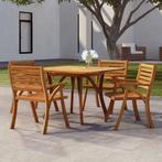 vidaXL Tuintafel 110x110x75 cm massief acaciahout, Tuin en Terras, Verzenden, Nieuw