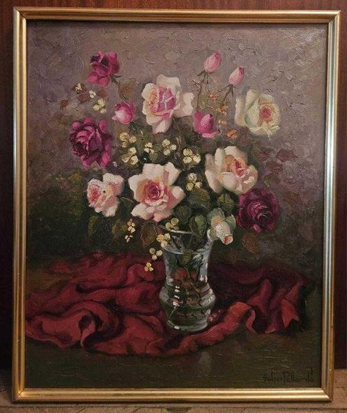 Solera Palladó (XX) - NO RESERVE - Bodegón floral, Antiek en Kunst, Kunst | Schilderijen | Klassiek
