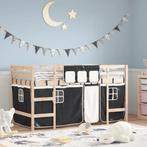 vidaXL Kinderhoogslaper met gordijnen 90x190 cm grenenhout, Huis en Inrichting, Verzenden, Nieuw