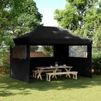vidaXL Partytent inklapbaar pop-up met 3 zijwanden zwart, Verzenden, Nieuw