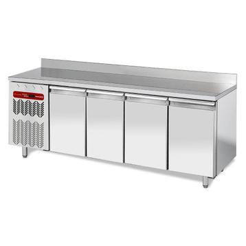 Geventileerde koeltafel "muraal", 4 deuren GN 1/1, 550 Lit., Verzenden