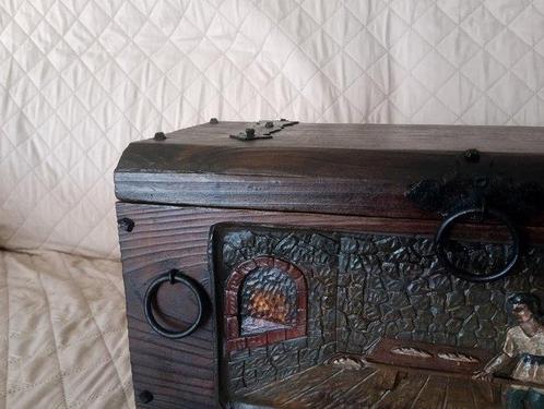 Coffre de rangement de jardin - Bois, Fer forgé - De petite, Antiek en Kunst, Curiosa en Brocante