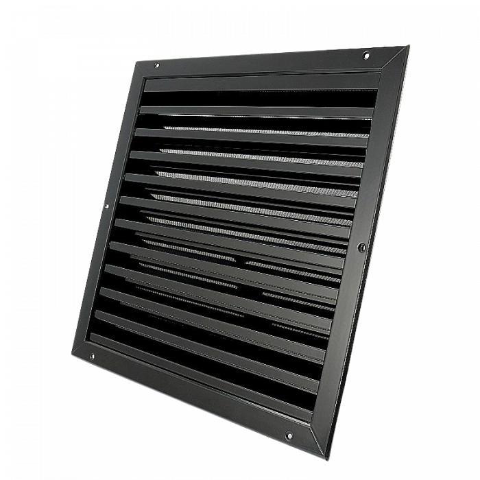 Buitenmuurrooster aluminium (LxH) 500x500mm - zwart, Doe-het-zelf en Bouw, Ventilatie en Afzuiging, Nieuw, Verzenden