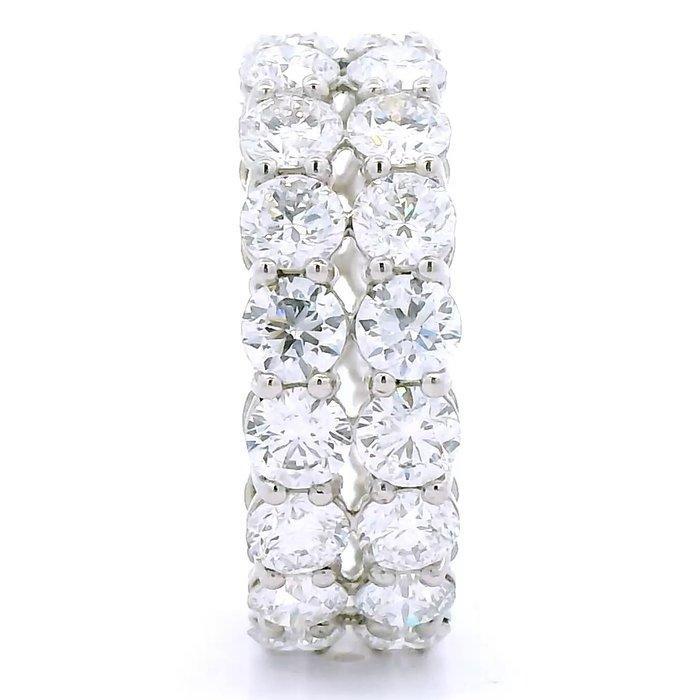 Zonder Minimumprijs - Ring Platina - 7.00ct. tw. Diamant, Handtassen en Accessoires, Ringen