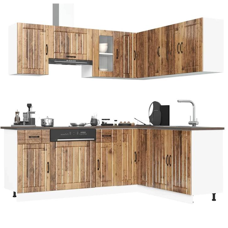 vidaXL 11-delige Keukenkastenset Kalmar bewerkt hout oud, Huis en Inrichting, Kasten | Overige, Nieuw, Verzenden