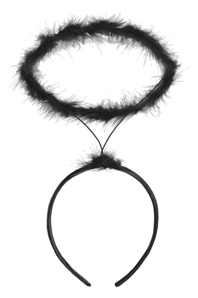 Haarbandgel Zwart Halo Diadeem Aureool Black Angelgeltje Ker, Kleding | Dames, Carnavalskleding en Feestkleding, Nieuw, Ophalen of Verzenden