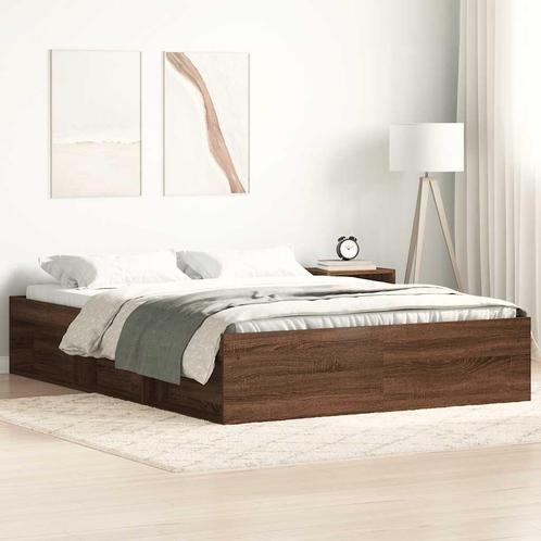 vidaXL Bedframe bruin eikenkleur 140x200 cm, Huis en Inrichting, Slaapkamer | Bedden, Nieuw, Verzenden