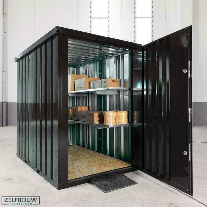 Modern tuinhuis 1,5x 2,2m van Zelfbouwontainer! Bel snel!, Tuin en Terras, Tuinhuizen, Tuinhuis, Nieuw, Metaal, Ophalen