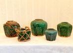 Gemberpot (5) - Aardewerk, Keramiek - 5x shiwan gemberpoten, Antiek en Kunst