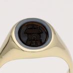 Ring - 14 karaat Geel goud - Zegel - Lagensteen, Handtassen en Accessoires, Ringen, Nieuw