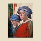 Dimitri Ross - Girl with Blue Turban, Antiek en Kunst, Kunst | Schilderijen | Modern