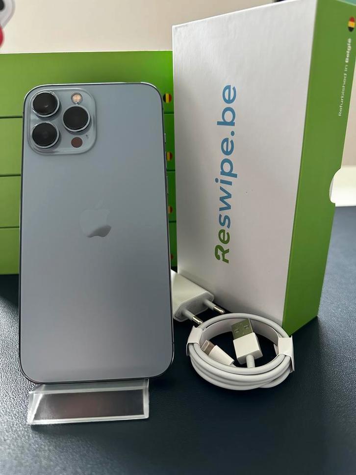 iPhone 13 PRO MAX Blauw Perfect 128GB 256GB +3 jaar garantie, Telecommunicatie, Mobiele telefoons | Apple iPhone, Zonder abonnement