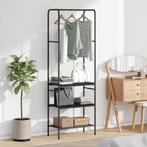 vidaXL Kledingrek met planken met plank Zwart eiken 60 x 30, Huis en Inrichting, Kasten | Kleerkasten, Verzenden, Nieuw