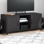 vidaXL Tv-meubel 100,5x39x43,5 cm staal zwart, Verzenden, Nieuw