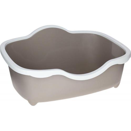 Kattenbak très chic open 56 x 39 x 26 cm, wit/taupe - kerbl, Dieren en Toebehoren, Katten-accessoires, Nieuw