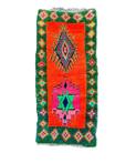 African Moroccan Orange Moroccan Boucherouire Rug - Tapis -