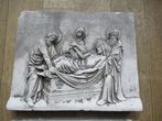 Statue, 2 Oude kruiswegstaties in relief - 25 cm - Plâtre -