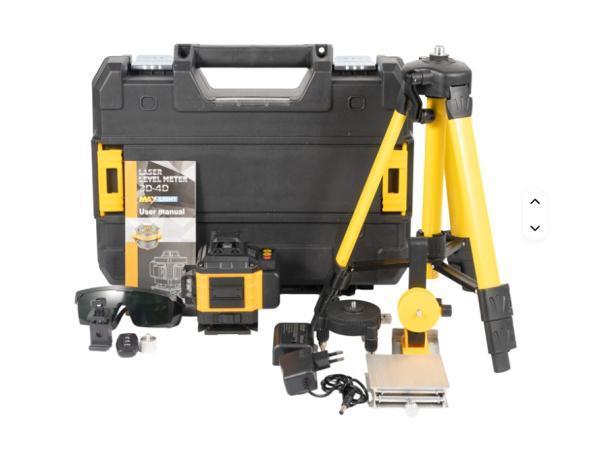 Veiling - 4D Laserwaterpas – 16 Lijnen 360° + Statief –, Doe-het-zelf en Bouw, Meetapparatuur, Nieuw