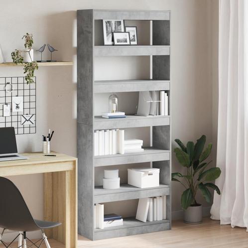 vidaXL Beton Grijze Boekenplank Beton grijs Behandeld hout, Huis en Inrichting, Kasten | Boekenkasten, Nieuw, Verzenden