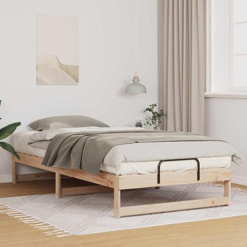 vidaXL Bedombouw met Draaghandvatten Bruin Massief, Huis en Inrichting, Slaapkamer | Bedden, Nieuw, Verzenden