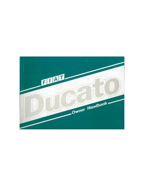 1988 FIAT DUCATO INSTRUCTIEBOEKJE ENGELS, Autos : Divers, Modes d'emploi & Notices d'utilisation, Enlèvement ou Envoi