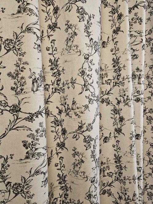 Origineel Toile de Jouy stof - 300x280cm - Klassiek ontwerp, Antiek en Kunst, Antiek | Tapijten, Tafelkleden en Textiel
