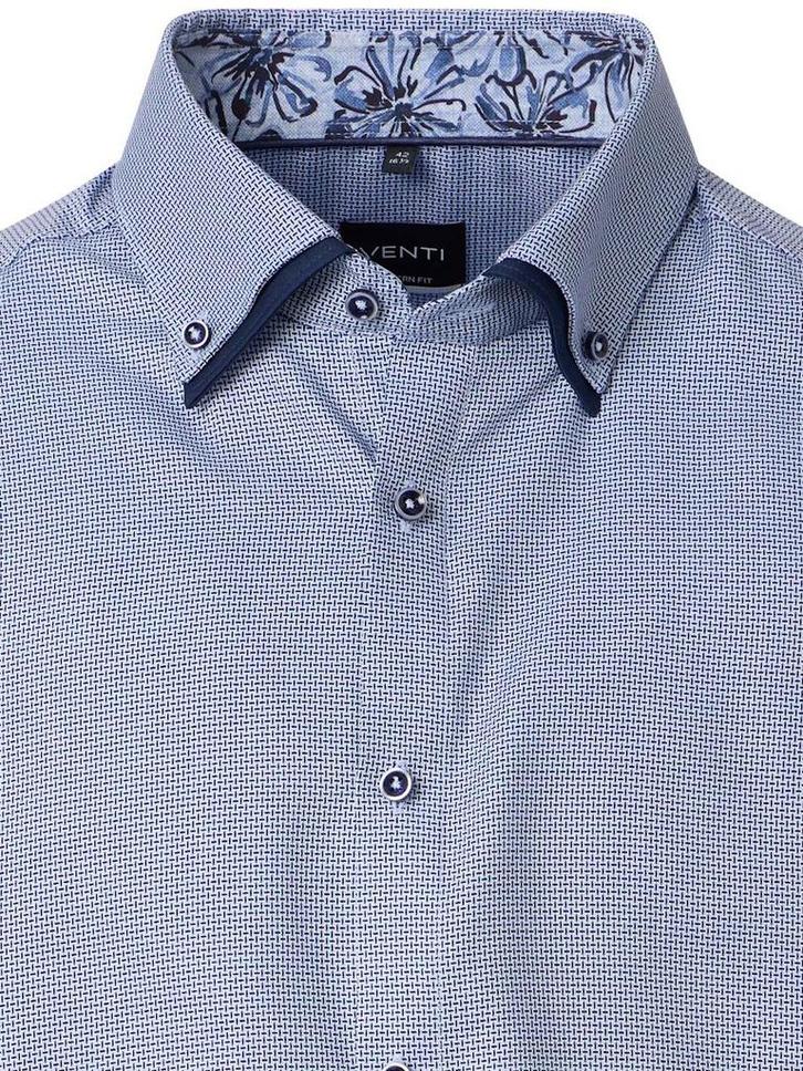 Blauw Venti Overhemd Dubbele Boord Met Motief Modern Fit, Kleding | Heren, T-shirts, Verzenden