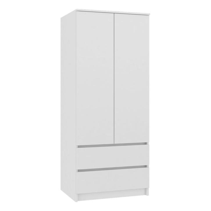 Kledingkast wit 90 cm met legplanken en roedestang Wit, Maison & Meubles, Armoires | Penderies & Garde-robes, Envoi