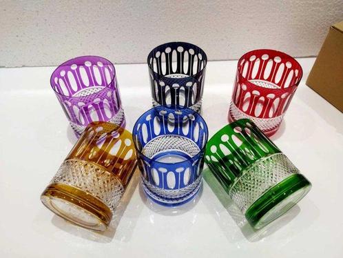 Gobelet (6) - bohem - Cristal, Antiek en Kunst, Antiek | Meubels | Tafels
